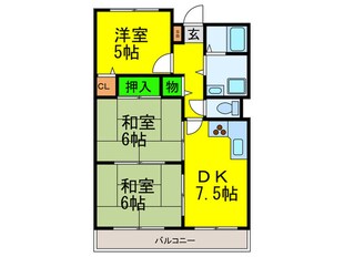 ドムール長居南館の物件間取画像